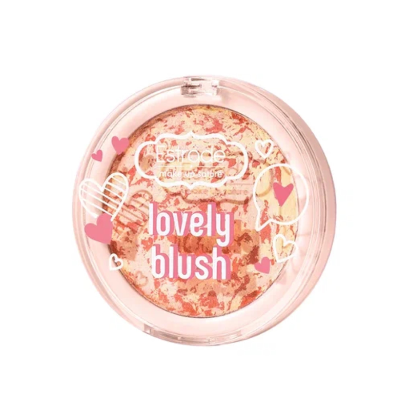 Румяна компактные Estrade Lovely Blush т.202 Сочный  персиковый 5 г