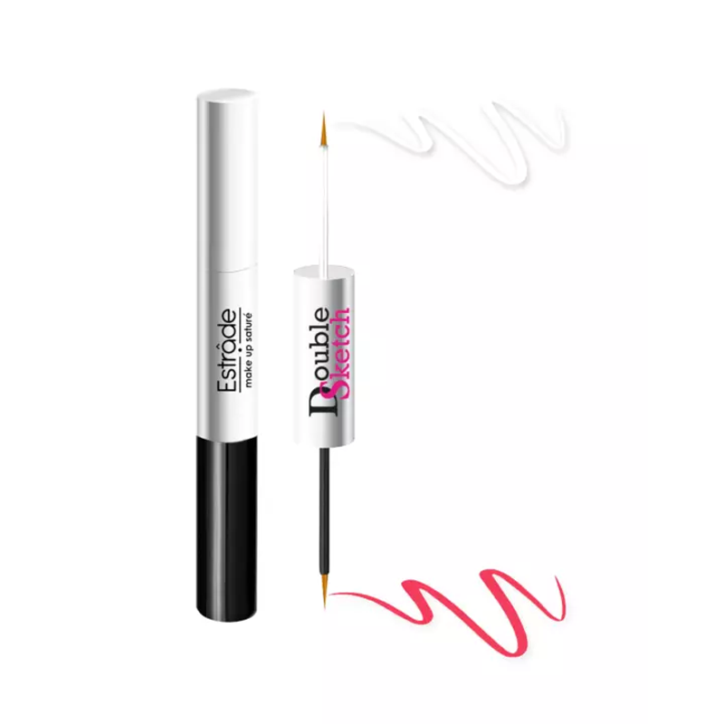 Подводка жидкая двусторонняя Estrade Double Sketch т.06 Белый-розовый 8 г