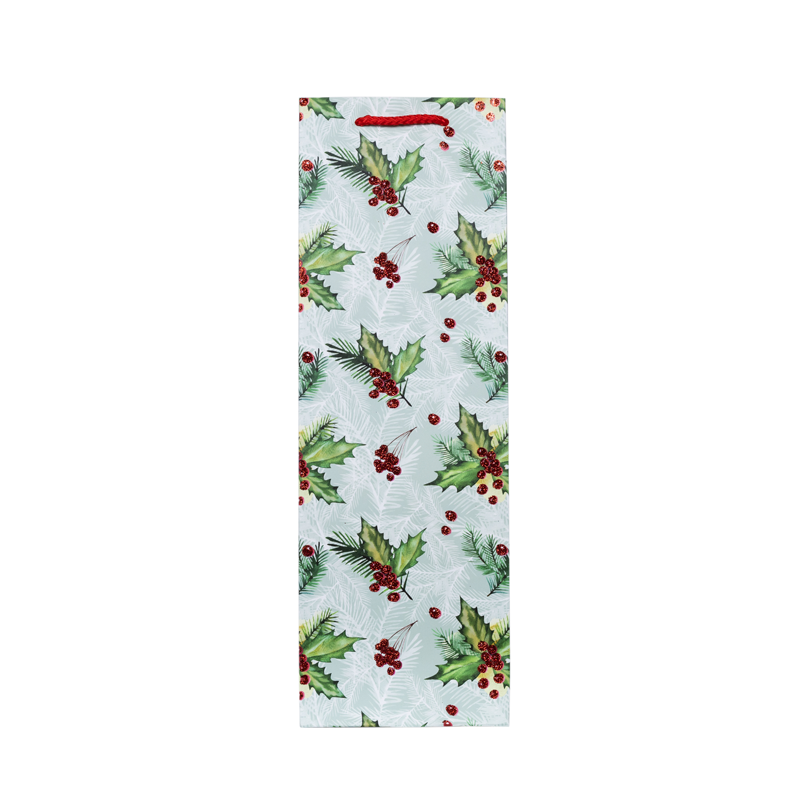 Подарочный пакет под бутылку Accessories Новый Год PD31225-100 12*36*9 см 1 шт