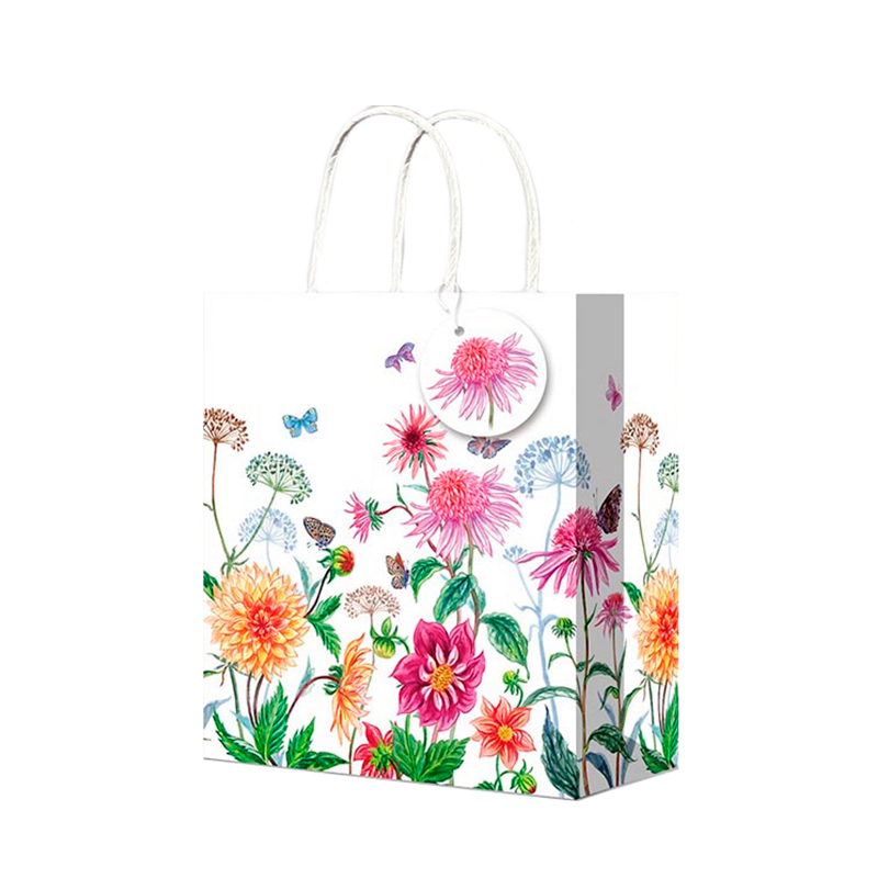 Подарочный пакет Миленд Сезонные Цветы Розовые 26*33*8 см ППК-4463 1 шт