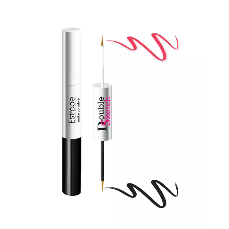 Подводка жидкая двусторонняя Estrade Double Sketch т.03 Черный-розовый 8 г