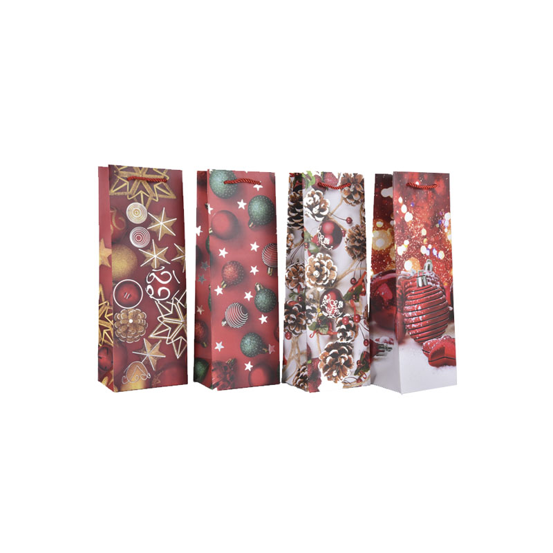 Пакет подарочный Home Collection Новый Год Новогодний Под Бутылку 35*12*9 см 1 шт.