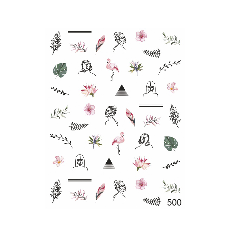 Наклейки для ногтей Krimle Слайдер-дизайн 500 1 шт