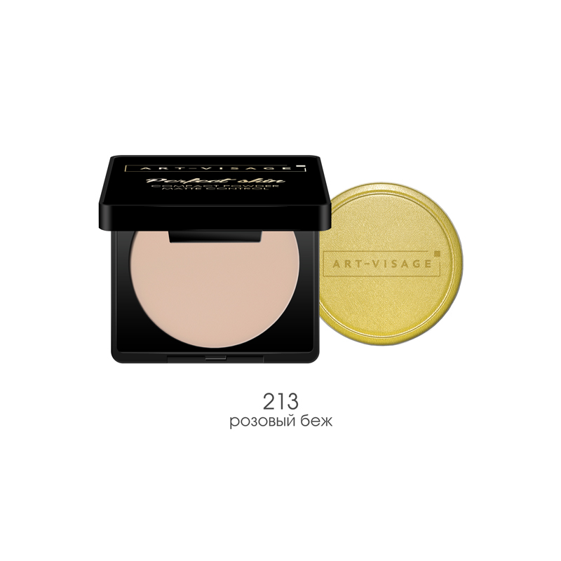 Пудра компактная для лица Art-Visage Perfect Skin т.213 Розовый беж 7 г