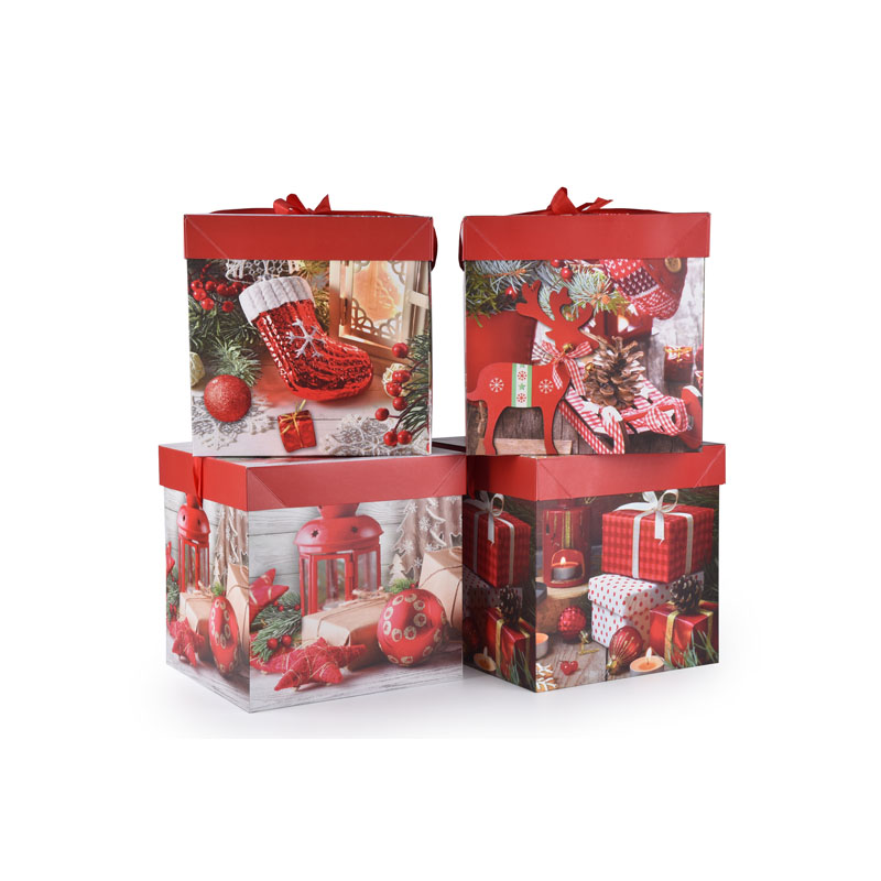 Коробка подарочная Home Collection Новый Год Новогодняя 22*22*22 см 1 шт.