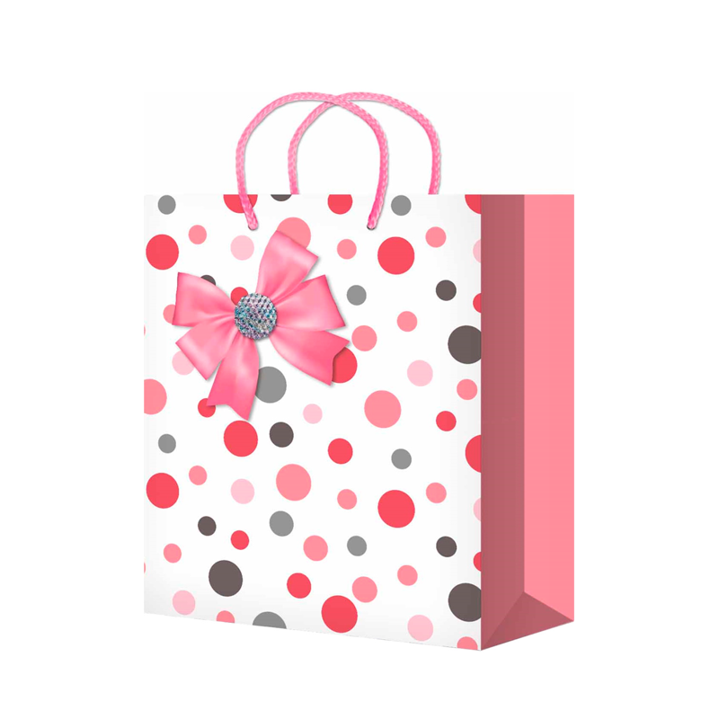 Подарочный пакет Миленд Розовый Бант 18*23*8 см ППК-4335 1 шт