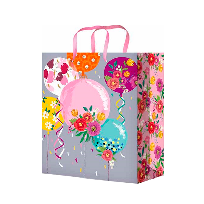 Подарочный пакет Миленд Шары с Цветами 18*23*8 см ППК-4348 1 шт