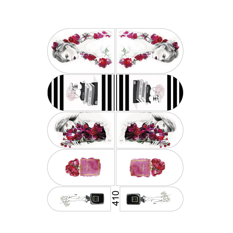 Наклейки для ногтей Krimle Слайдер-дизайн 410 1 шт.