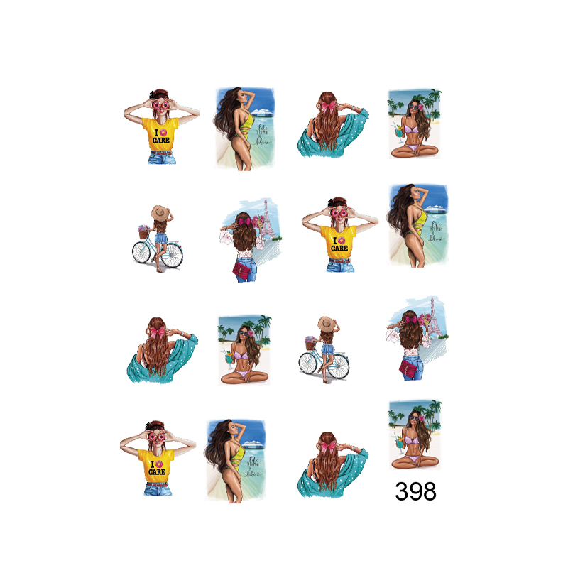 Наклейки для ногтей Krimle Слайдер-дизайн 398 1 шт