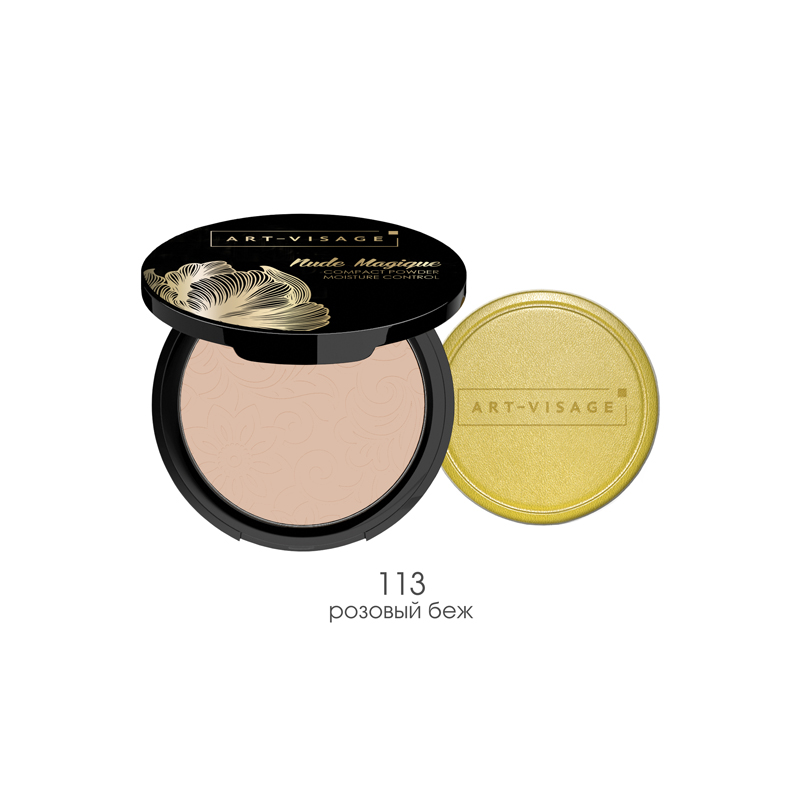 Пудра компактная для лица Art-Visage Nude Magique т.113 Розовый беж 7 г