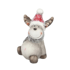 Статуэтка Koopman International Red New Year Красный Новый Год Рождественский Олень 1 шт