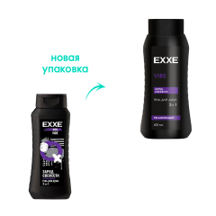 Гель для душа 2в1 увлажняющий Exxe Men Vibe Увлажняющий 400 мл