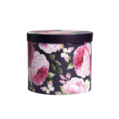 Коробка подарочная круглая Дарите Счастье Цветы 14*16 см 1 шт