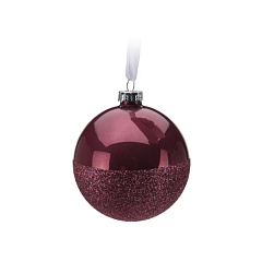 Ёлочное украшение Koopman International Pink New Year Розовый Новый Год Шар 1 шт