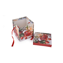 Коробка подарочная Home Collection Новый Год Новогодняя 22*22*22 см 1 шт.