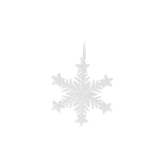 Ёлочное украшение Koopman International Pink New Year Розовый Новый Год Снежинка 1 шт