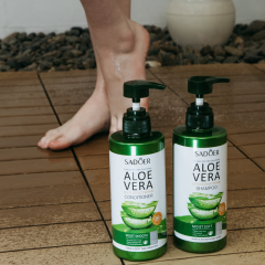 Шампунь для волос восстанавливающий с экстрактом алоэ вера Sadoer Aloe Vera Anti Dandruff Repair Shampoo 500 мл
