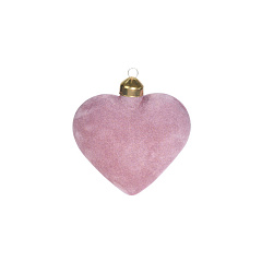 Ёлочное украшение Koopman International Pink New Year Розовый Новый Год Сердце 1 шт