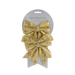 Набор новогодней декорации Home Collection Black & Gold Бант 12х2х13см 2 шт