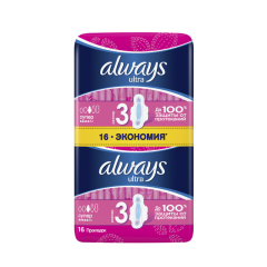 Гигиенические прокладки Always Ultra Super 5 капель 16 шт