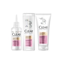 Набор подарочный женский Клиар Derma Therapy Энергия Роста В Корне Всё Меняет 200 мл+200 мл+150 мл