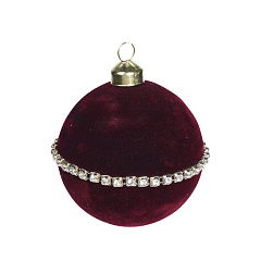 Ёлочное украшение Koopman International Pink New Year Розовый Новый Год Шар со Стразами 1 шт