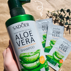 Шампунь для волос восстанавливающий с экстрактом алоэ вера Sadoer Aloe Vera Anti Dandruff Repair Shampoo 500 мл