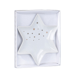 Тарелка Koopman International Red New Year Красный Новый Год Звезда/Ель 1 шт