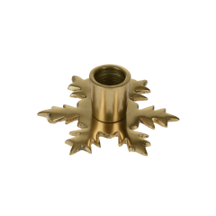 Подсвечник Home Collection Black & Gold Снежинка 11х11х4см 1 шт