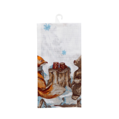 Полотенце рогожка Nata M Снежные Звери 45*60 см 1 шт