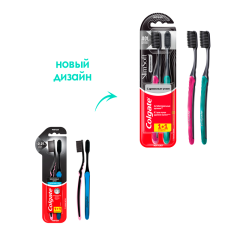 Зубная щетка Colgate Шёлковые Нити с Древесным Углем 2 шт