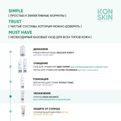 Флюид для лица увлажняющий гипоаллергенный для комбинированной и жирной кожи Icon Skin Derma Therapy Aqua Balance Moisturizing Fluid 75 мл