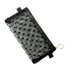 Косметичка Accessories Прямоугольная Сеточка Сердечки Чёрная