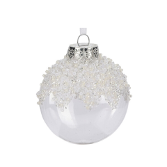Ёлочное украшение Home Collection Снежная зима Шар d=8см 1 шт