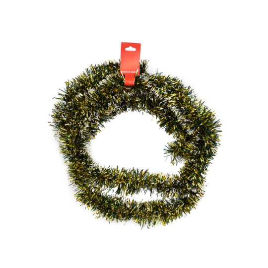 Мишура новогодняя Home Collection Зелёно-золотая LH31221-86gold 6 см*2 м 1 шт