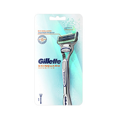 Станок для бритья с кассетой Gillette Skinguard Sensitive 1 шт+1 шт