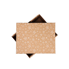 Складная коробка бурая Дарите Счастье Звёзды 31,2*25,6*16,1 см 1 шт