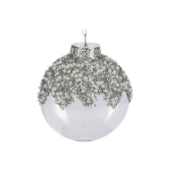 Ёлочное украшение Home Collection Снежная зима Шар d=8см 1 шт