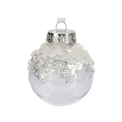 Ёлочное украшение Home Collection Снежная зима Шар d=6см 1 шт