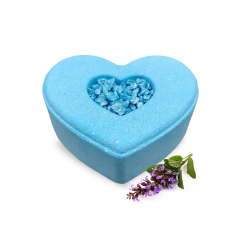 Гейзер для ванны с солью сердце Bada Boom Love Bomb Blue 230 г