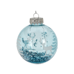 Ёлочное украшение Home Collection Снежная зима Шар d=8см 1 шт