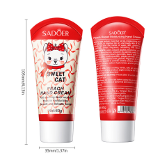 Крем для рук Sadoer Sweet Cat Peach Repair Moisturizing Hand Cream 60 г