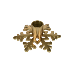 Подсвечник Home Collection Black & Gold Снежинка 11х11х4см 1 шт