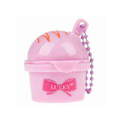 Бальзам для губ с блёстками сиреневый с цепочкой Lukky Dessert Smoothie 8 г