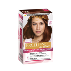Стойкая крем-краска для волос L'Oreal Paris Excellence т.4.54 Богатый Медный 192 мл