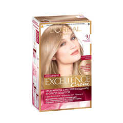 Крем-краска для волос L'Oreal Paris Excellence т.9.1 Очень светло-русый пепельный 192 мл