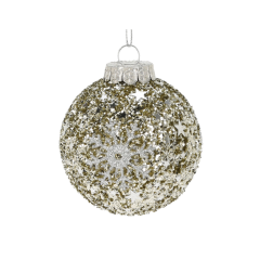 Ёлочное украшение Home Collection Снежная зима Шар d=8см 1 шт