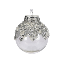 Ёлочное украшение Home Collection Снежная зима Шар d=6см 1 шт