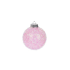Ёлочное украшение Koopman International Pink New Year Розовый Новый Год Шар 1 шт