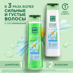 Шампунь для волос Чистая Линия Nature Plus Восстанавливающий Ромашка 400 мл